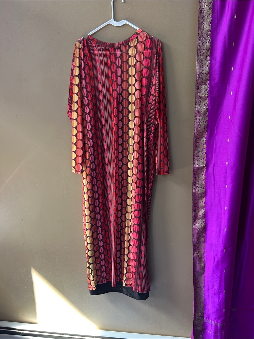 Eloquii Pink and Gold Geometric Maxi Dress